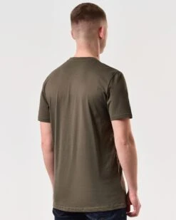 Weekend Offender Smile Graphic T-Shirt Castle Green -Clothing Shop PTSS2425 SMILE CASTLE GREEN 6182 MODEL