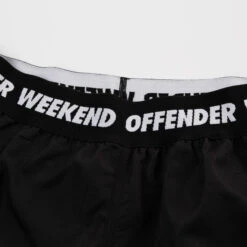Weekend Offender Running Club Set Of 3 -Clothing Shop RUNNING CLUB SHORTS BLACK DETAIL 1