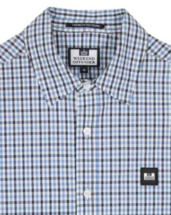 Weekend Offender Lisbon Shirt Blue House Check 11 Weekend Offender Lisbon Shirt Blue House Check -Clothing Shop SHAW23 03 LISBON BLUE HOUSE CHECK 2068
