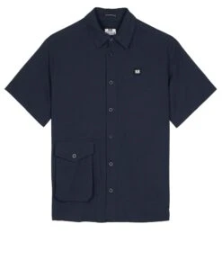 Weekend Offender Barboza Poplin Shirt Navy