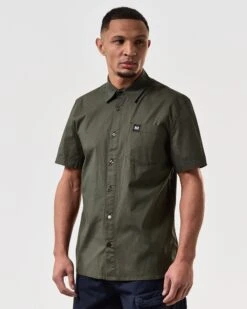 Weekend Offender Borak Short Sleeve Shirt Castle Green -Clothing Shop SHSS2405 BORAK CASTLE GREEN 7468