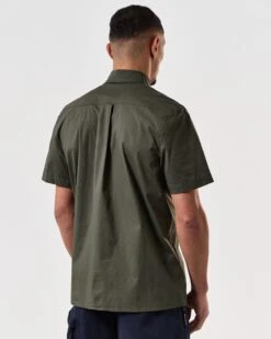 Weekend Offender Borak Short Sleeve Shirt Castle Green -Clothing Shop SHSS2405 BORAK CASTLE GREEN 7470
