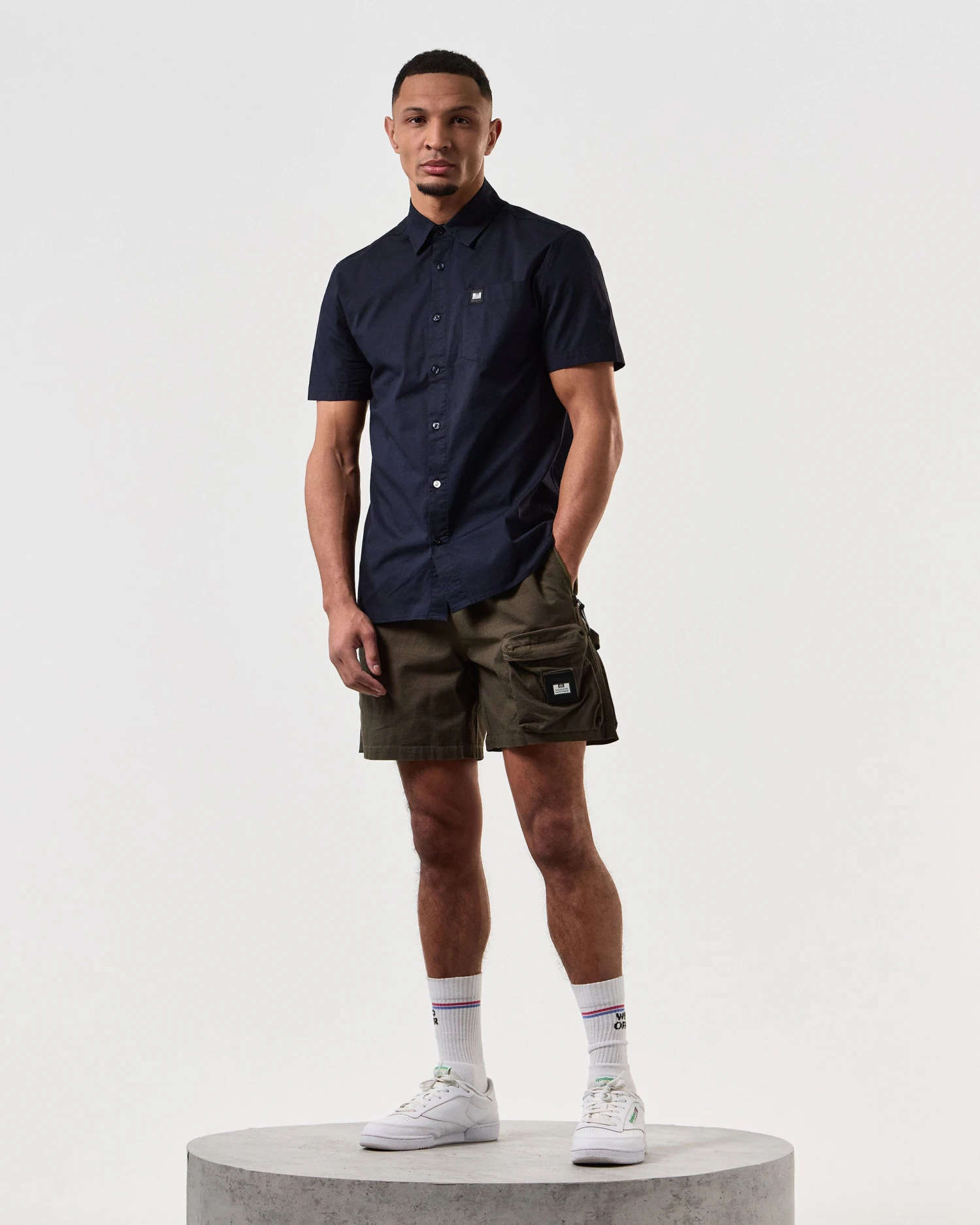 Weekend Offender Borak Short Sleeve Shirt Navy 2 Weekend Offender Borak Short Sleeve Shirt Navy - Image 2