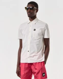 Weekend Offender Borak Short Sleeve Shirt White -Clothing Shop SHSS2405 BORAK WHITE 6847