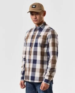 Weekend Offender Lisbon Shirt Large House Check -Clothing Shop SHSS2410 LISBON LARGE CHECK 4569 MODEL