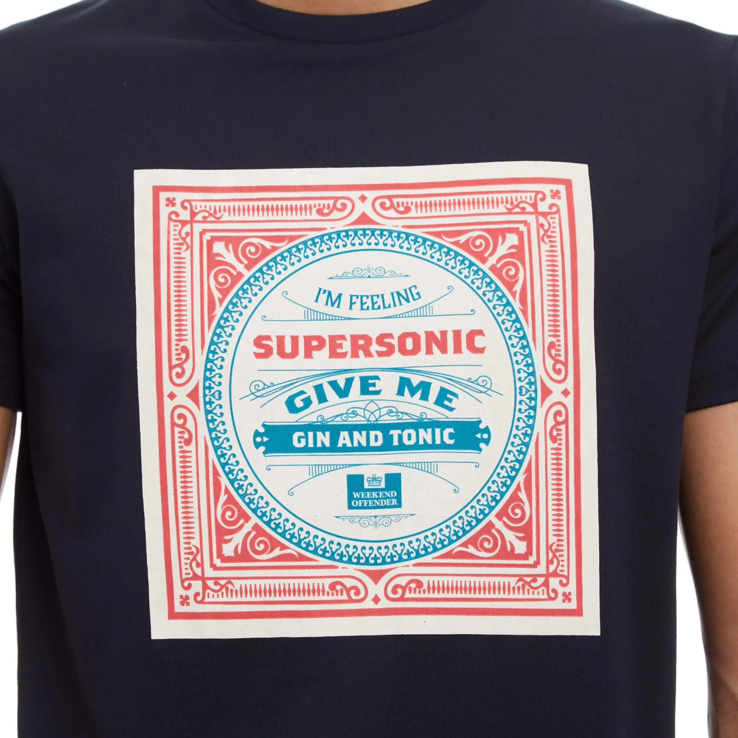 Weekend Offender Supersonic Graphic T-Shirt Navy 2 Weekend Offender Supersonic Graphic T-Shirt Navy - Image 2