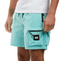Weekend Offender Sunrise Hills Ripstop Shorts Aqua -Clothing Shop SS22 STSS22 11 SUNRISE HILLS AQUA MODEL 2