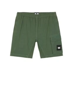 Weekend Offender Faraci Garment Dye Shorts Dark Green
