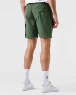 Weekend Offender Faraci Garment Dye Shorts Dark Green -Clothing Shop STSS2319 FARACI DARK GREEN 5649 MODEL