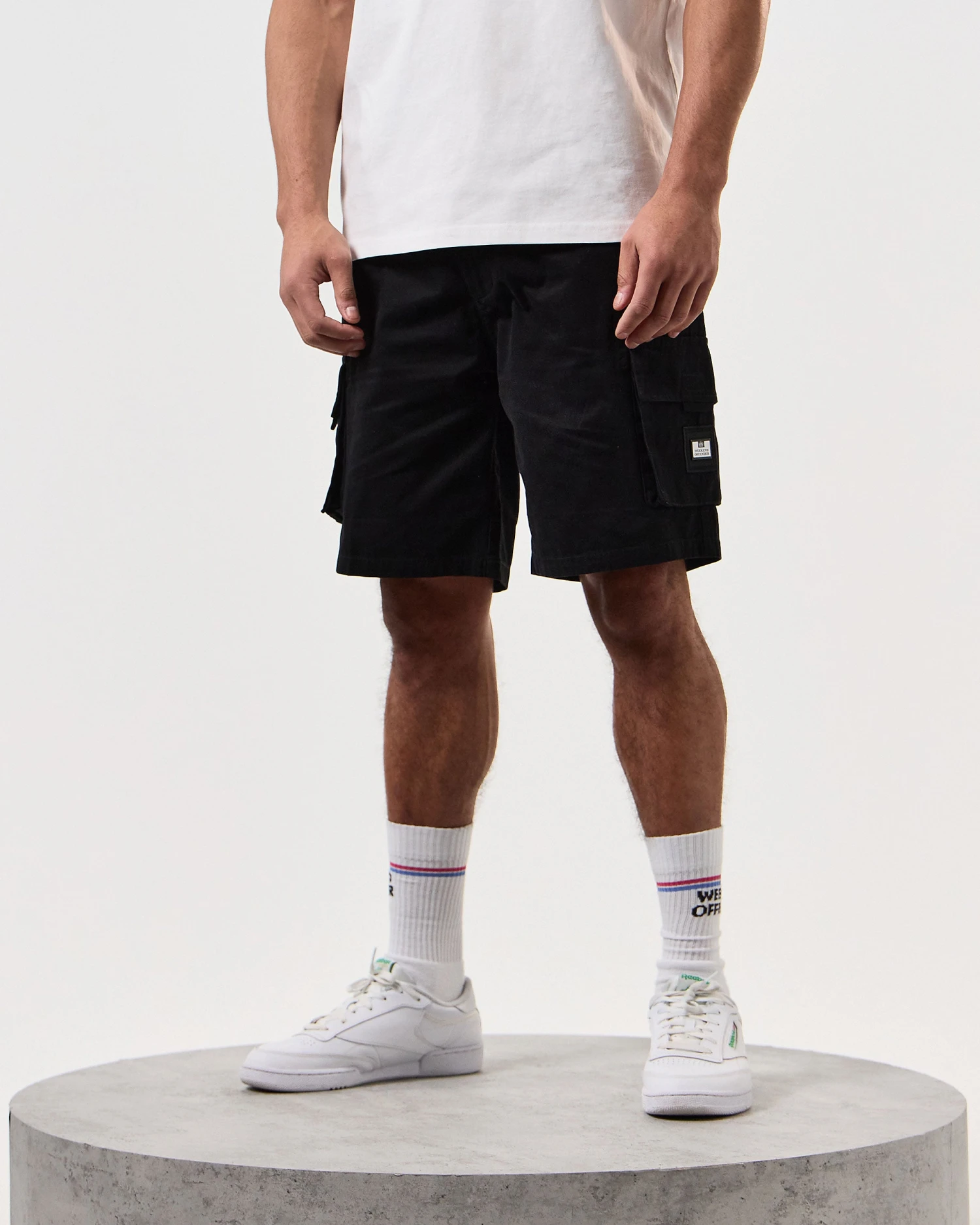 Weekend Offender Mascia Cargo Shorts Black 3 Weekend Offender Mascia Cargo Shorts Black - Image 3