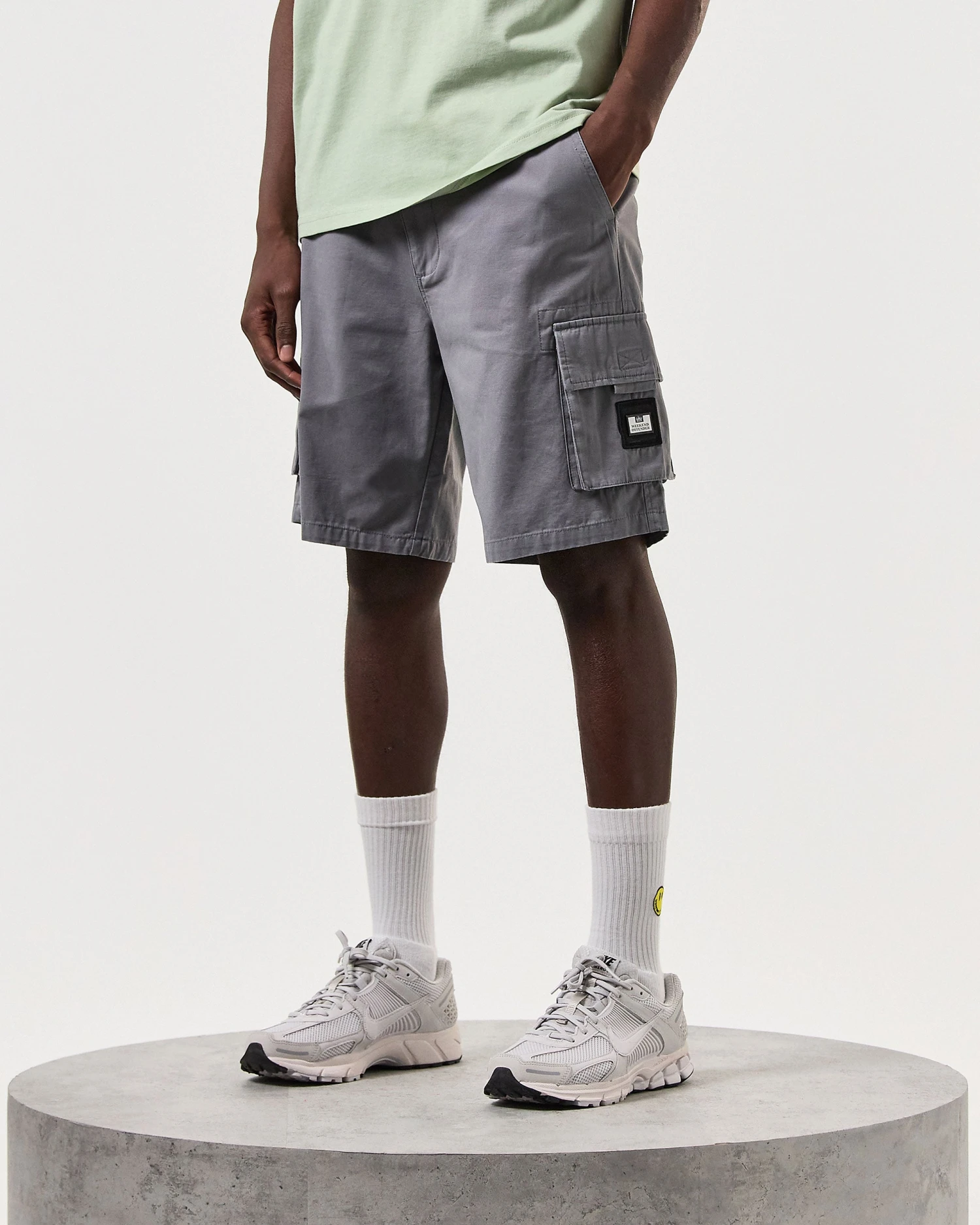 Weekend Offender Mascia Cargo Shorts Smokey Grey 3 Weekend Offender Mascia Cargo Shorts Smokey Grey - Image 3