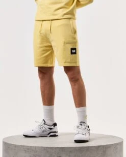 Weekend Offender Hawkins Jogger Shorts Butter Yellow -Clothing Shop STSS2401 HAWKINS BUTTER 5216 MODEL