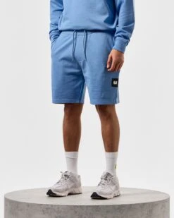 Weekend Offender Hawkins Jogger Shorts Coastal Blue -Clothing Shop STSS2401 HAWKINS COASTAL 4381 MODEL