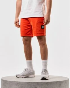 Weekend Offender Hawkins Jogger Shorts Pure Orange -Clothing Shop STSS2401 HAWKINS PURE ORANGE 4808 MODEL