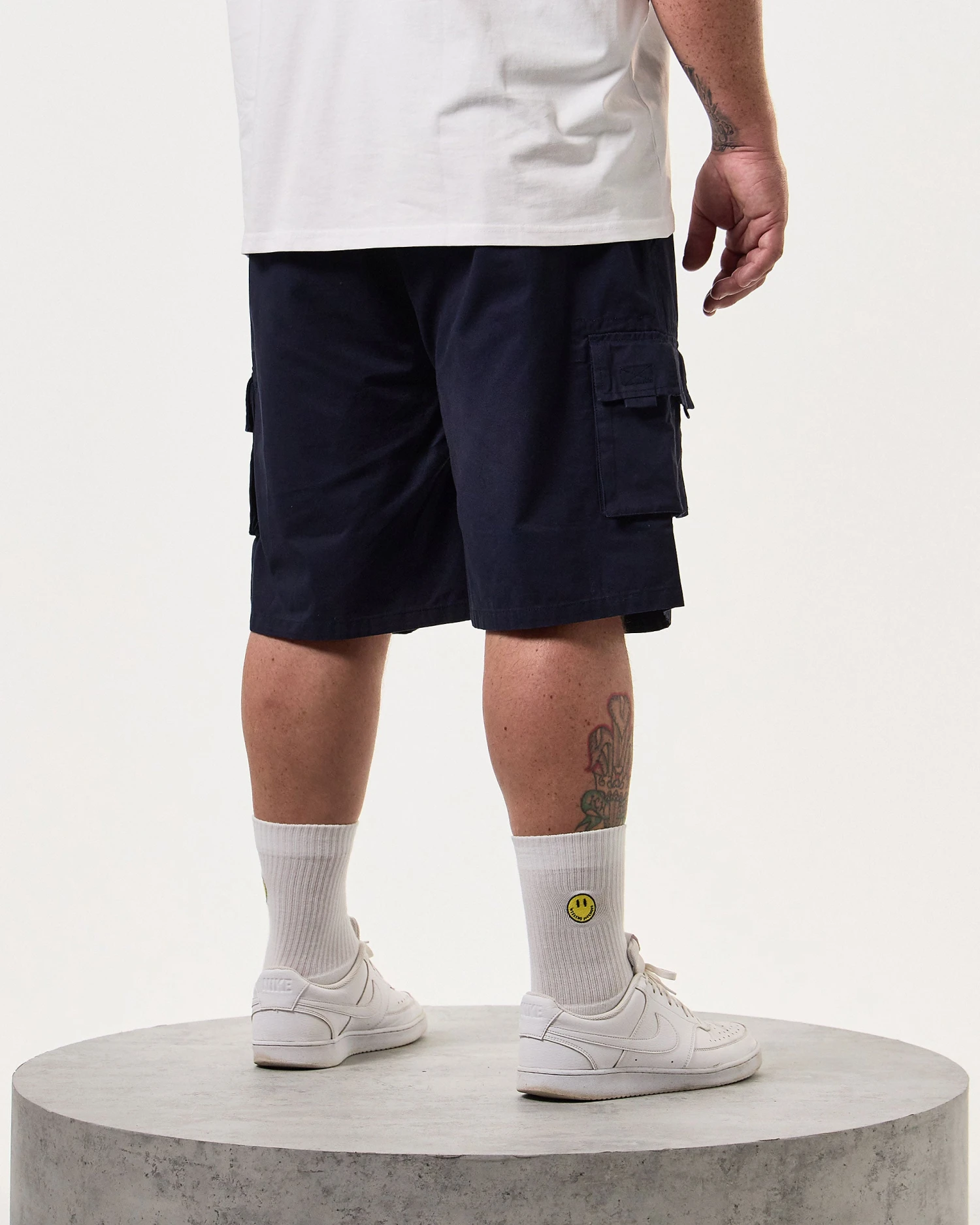 Weekend Offender Mascia Cargo Shorts Navy - Plus Size 3 Weekend Offender Mascia Cargo Shorts Navy - Plus Size - Image 3