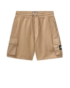 Weekend Offender Pink Sands Jogger Shorts Cognac Brown