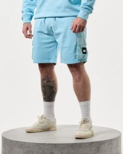 Weekend Offender Pink Sands Jogger Shorts Saltwater Blue - Plus Size -Clothing Shop STSS2406X PINK SANDS SALTWATER 8031 PLUS
