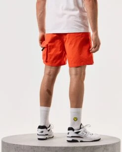 Weekend Offender Sunrise Hills Ripstop Shorts Pure Orange -Clothing Shop STSS2407 SUNRISE HILLS PURE ORANGE 5324 MODEL