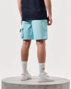 Weekend Offender Sunrise Hills Ripstop Shorts Saltwater Blue -Clothing Shop STSS2407 SUNRISE HILLS SALTWATER 5858 MODEL
