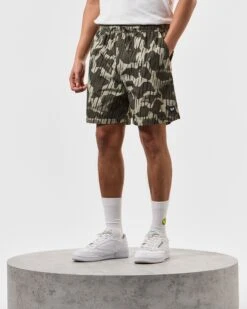 Weekend Offender Anzio Shorts Castle Green Rain Camo -Clothing Shop STSS2415 ANZIO CASTLE GREEN 3699 MODEL