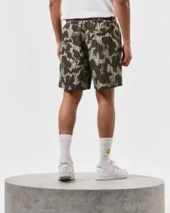 Weekend Offender Anzio Shorts Castle Green Rain Camo -Clothing Shop STSS2415 ANZIO CASTLE GREEN 3704 MODEL