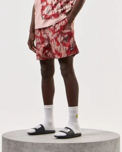 Weekend Offender Anzio Shorts Blaze Red Rain Camo -Clothing Shop STSS2415 ANZIO CAMO BLAZE RAIN 6907