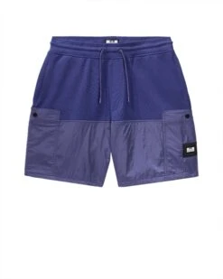 Weekend Offender Azeez Parachute Pocket Shorts Bright Navy