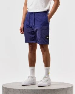 Weekend Offender Azeez Parachute Pocket Shorts Bright Navy -Clothing Shop STSS2420 AZEEZ BRIGHT NAVY 4302 MODEL