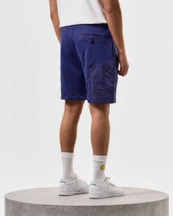 Weekend Offender Azeez Parachute Pocket Shorts Bright Navy -Clothing Shop STSS2420 AZEEZ BRIGHT NAVY 4303 MODEL