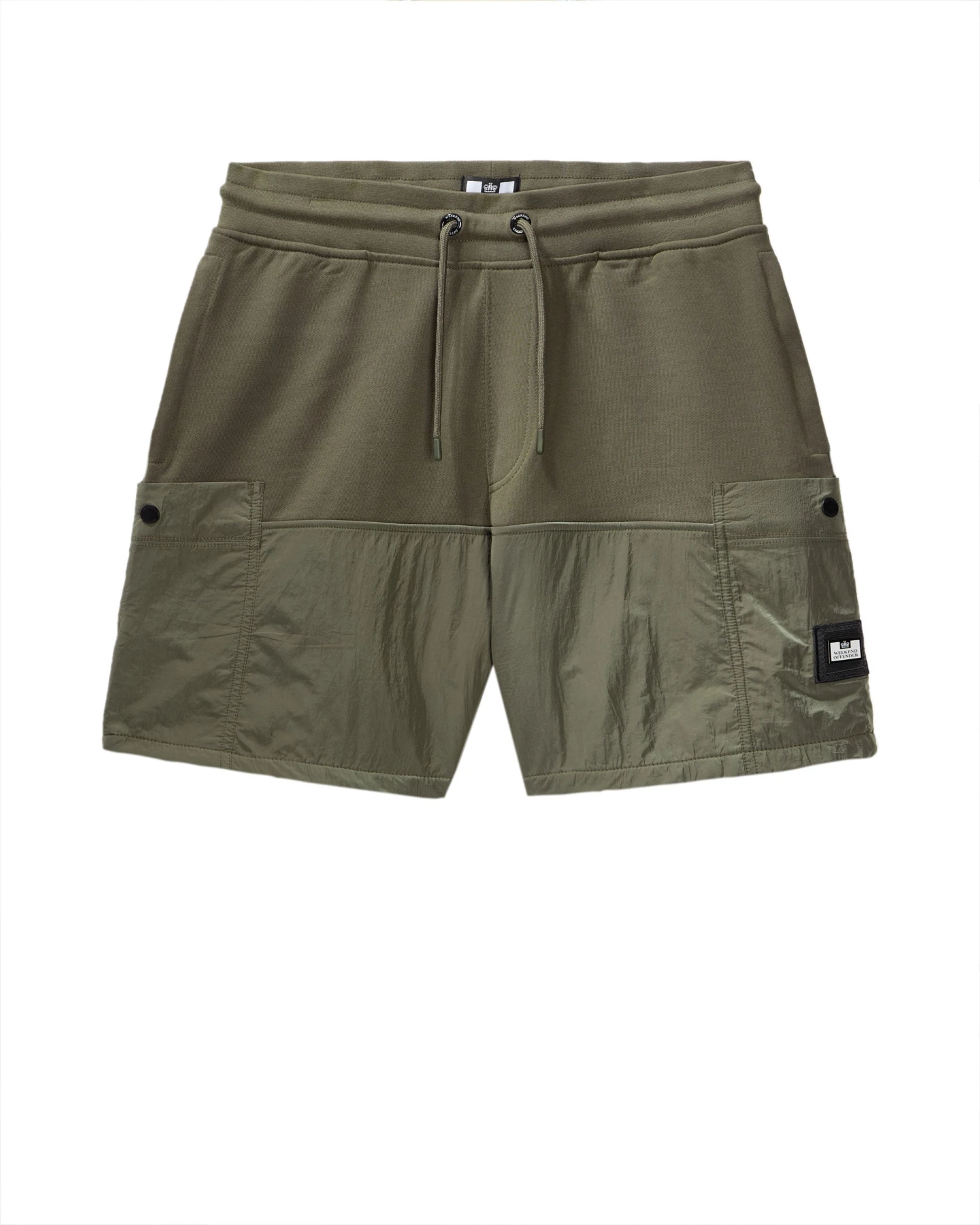 Weekend Offender Azeez Parachute Pocket Shorts Castle Green