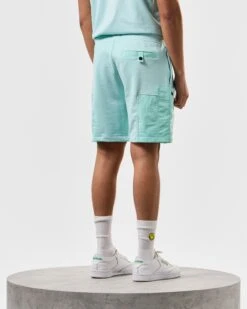 Weekend Offender Azeez Parachute Pocket Shorts Celeste Green -Clothing Shop STSS2420 AZEEZ CELESTE 4165 MODEL