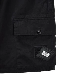 Weekend Offender Scopello Cargo Shorts Black -Clothing Shop STSS2425 SCOPELLO BLACK 11244