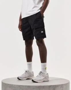 Weekend Offender Scopello Cargo Shorts Black -Clothing Shop STSS2425 SCOPELLO BLACK 6949