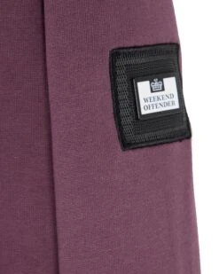 Weekend Offender Kraviz Quarter Zip Sweatshirt Deep Plum -Clothing Shop SWAW13 14 KRAVIZ DEEP PLUM 3051
