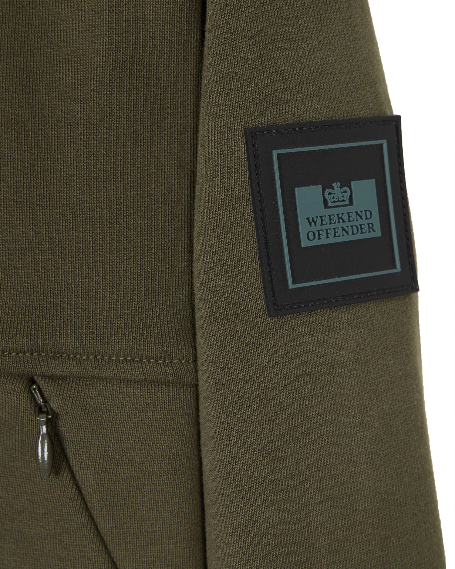 Weekend Offender Praia Zip Sweatshirt Dark Green 6 Weekend Offender Praia Zip Sweatshirt Dark Green - Image 6