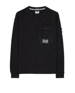Weekend Offender Adiel Mesh Pocket Sweatshirt Black