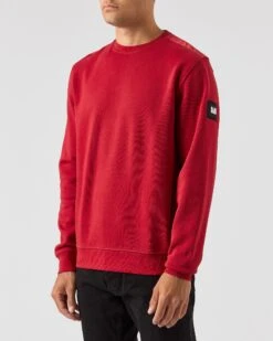 Weekend Offender F Bomb Sweatshirt Scarlet Red -Clothing Shop SWAW2302 F BOMB SCARLET 0438