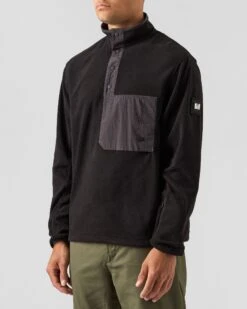 Weekend Offender Cruz Polar Fleece Black/Greystone -Clothing Shop SWAW2306 CRUZ BLACK GREYSTONE 0452