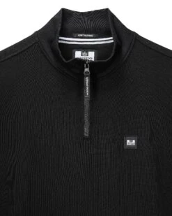 Weekend Offender Faraone Quarter Zip Sweatshirt Black -Clothing Shop SWAW2310 FARAONE BLACK 4477