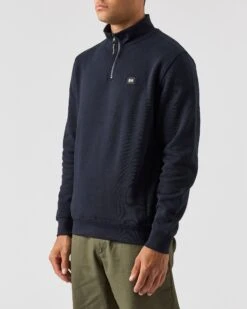 Weekend Offender Faraone Quarter Zip Sweatshirt Navy 9 Weekend Offender Faraone Quarter Zip Sweatshirt Navy -Clothing Shop SWAW2310 FARAONE NAVY 0461