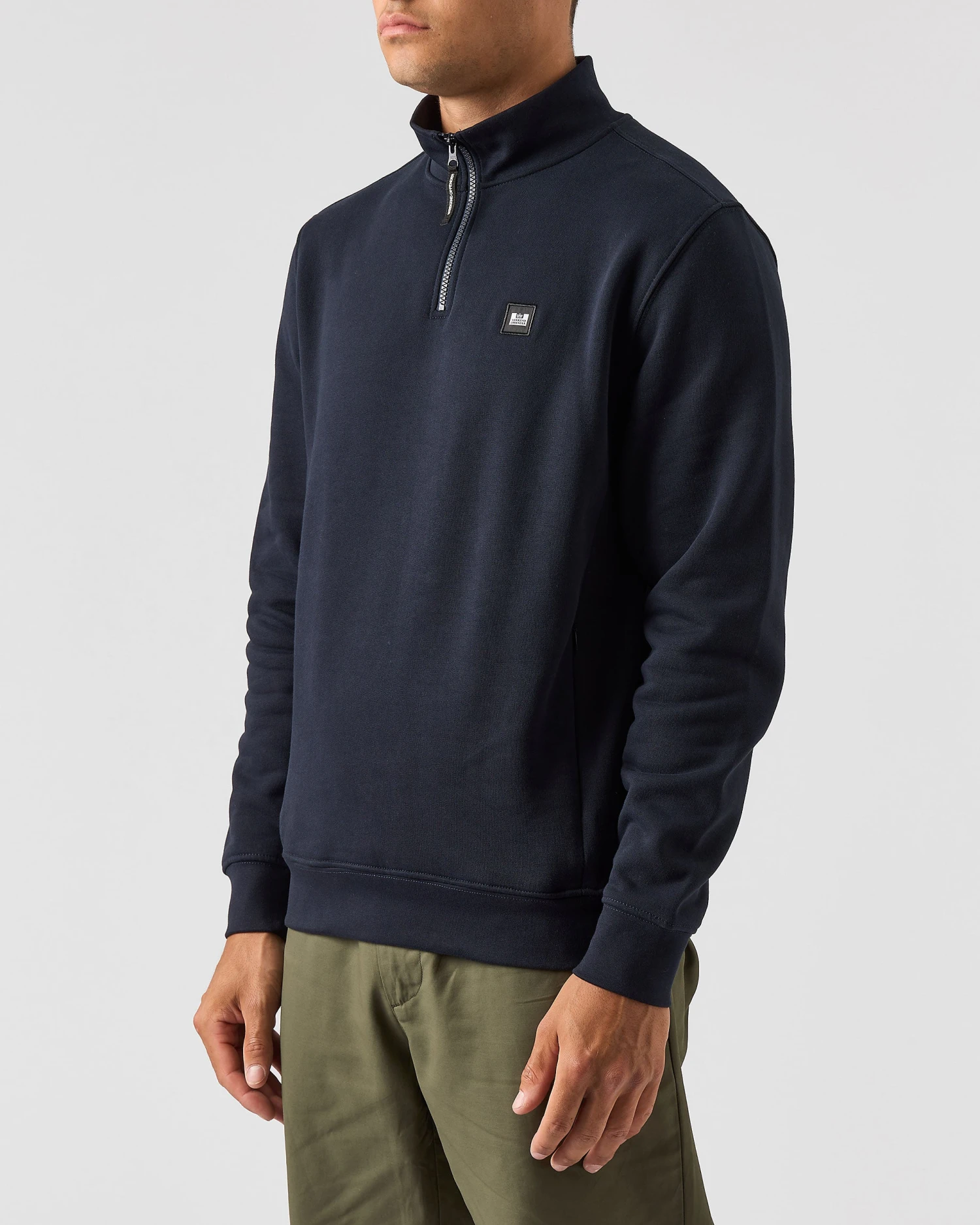 Weekend Offender Faraone Quarter Zip Sweatshirt Navy 3 Weekend Offender Faraone Quarter Zip Sweatshirt Navy - Image 3