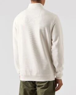 Weekend Offender Faraone Quarter Zip Sweatshirt Winter White -Clothing Shop SWAW2310 FARAONE WINTER WHITE 0239 MODEL