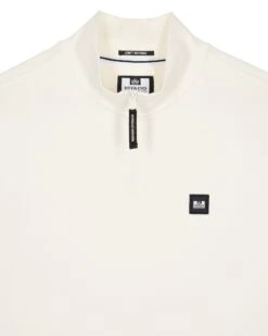 Weekend Offender Faraone Quarter Zip Sweatshirt Winter White -Clothing Shop SWAW2310 FARAONE WINTER WHITE 3745
