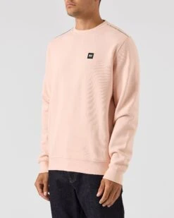 Weekend Offender Vega Sweatshirt Peachy/House Check -Clothing Shop SWAW2312 VEGA PEACHY HOUSE CHECK 0139 MODEL