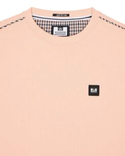 Weekend Offender Vega Sweatshirt Peachy/House Check -Clothing Shop SWAW2312 VEGA PEACHY HOUSE CHECK 0205