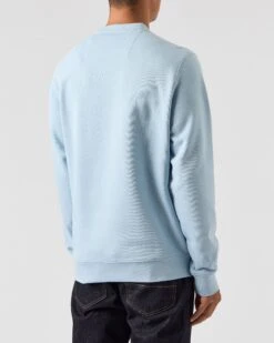 Weekend Offender Vega Sweatshirt Winter Sky/Blue House Check -Clothing Shop SWAW2312 VEGA WINTER SKY BLUE CHECK 0137 MODEL