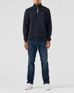 Weekend Offender Matisa Quarter Zip Sweatshirt Navy/Blue House Check 8 Weekend Offender Matisa Quarter Zip Sweatshirt Navy/Blue House Check -Clothing Shop SWAW2313 MATISA NAVY BLUE CHECK 0024