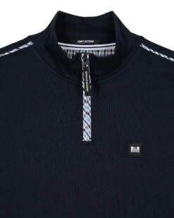 Weekend Offender Matisa Quarter Zip Sweatshirt Navy/Blue House Check 10 Weekend Offender Matisa Quarter Zip Sweatshirt Navy/Blue House Check -Clothing Shop SWAW2313 MATISA NAVY BLUE HOUSE CHECK 4068