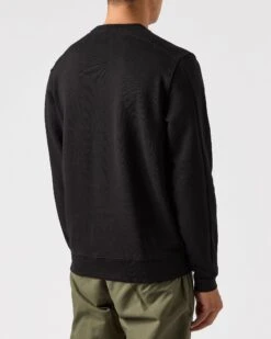 Weekend Offender Adiel Mesh Pocket Sweatshirt Black -Clothing Shop SWAW2316 ADIEL BLACK 0472