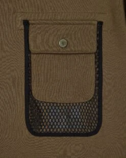 Weekend Offender Adiel Mesh Pocket Sweatshirt Dark Green -Clothing Shop SWAW2316 ADIEL DARK GREEN 4037